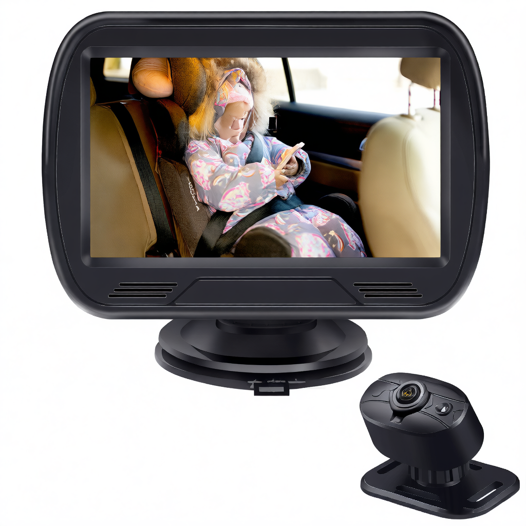 Car Baby Monitor with Adjustable Camera