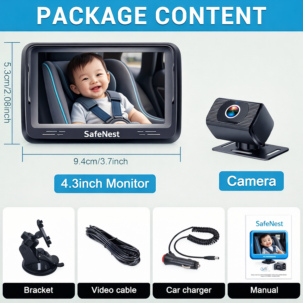 SafeNest Baby Car Camera – See Your Baby While You Drive
