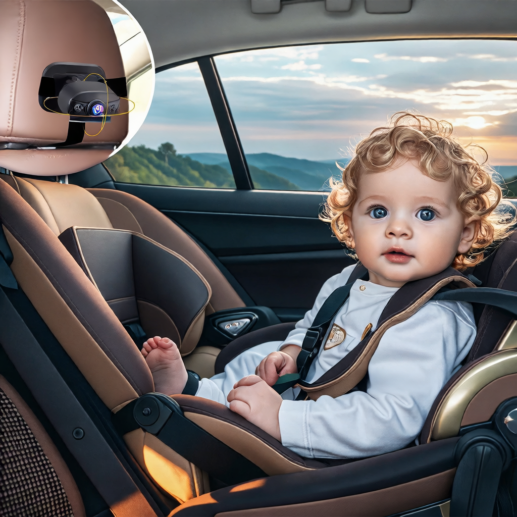 Car Baby Monitor with Adjustable Camera